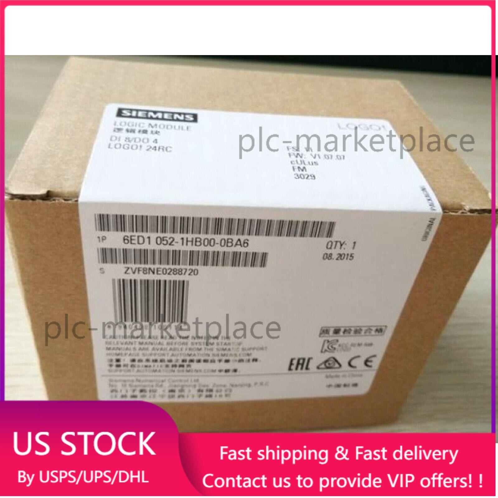 New Siemens 6ED1 052-1HB00-0BA6 6ED1052-1HB00-0BA6 LOGO 24RC logic module