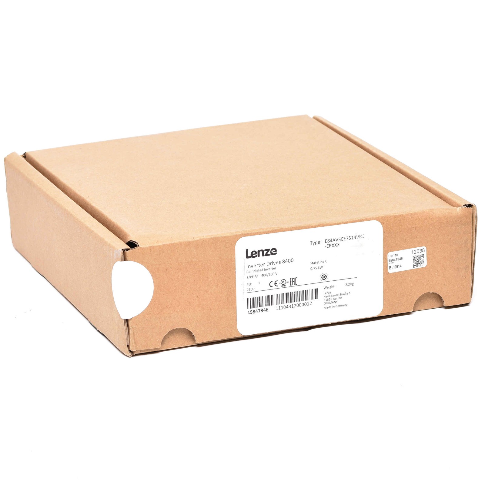 Lenze 8400 StateLine C 0.75kW E84AVSCE7514VB0 E84AVSCE7514VB0-ERXXX -New-
