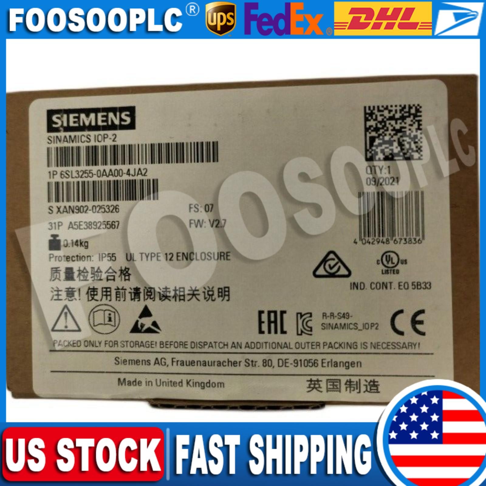 New Siemens 6SL3255-0AA00-4JA2 6SL32550AA004JA2 G Intelligent Operator Panel