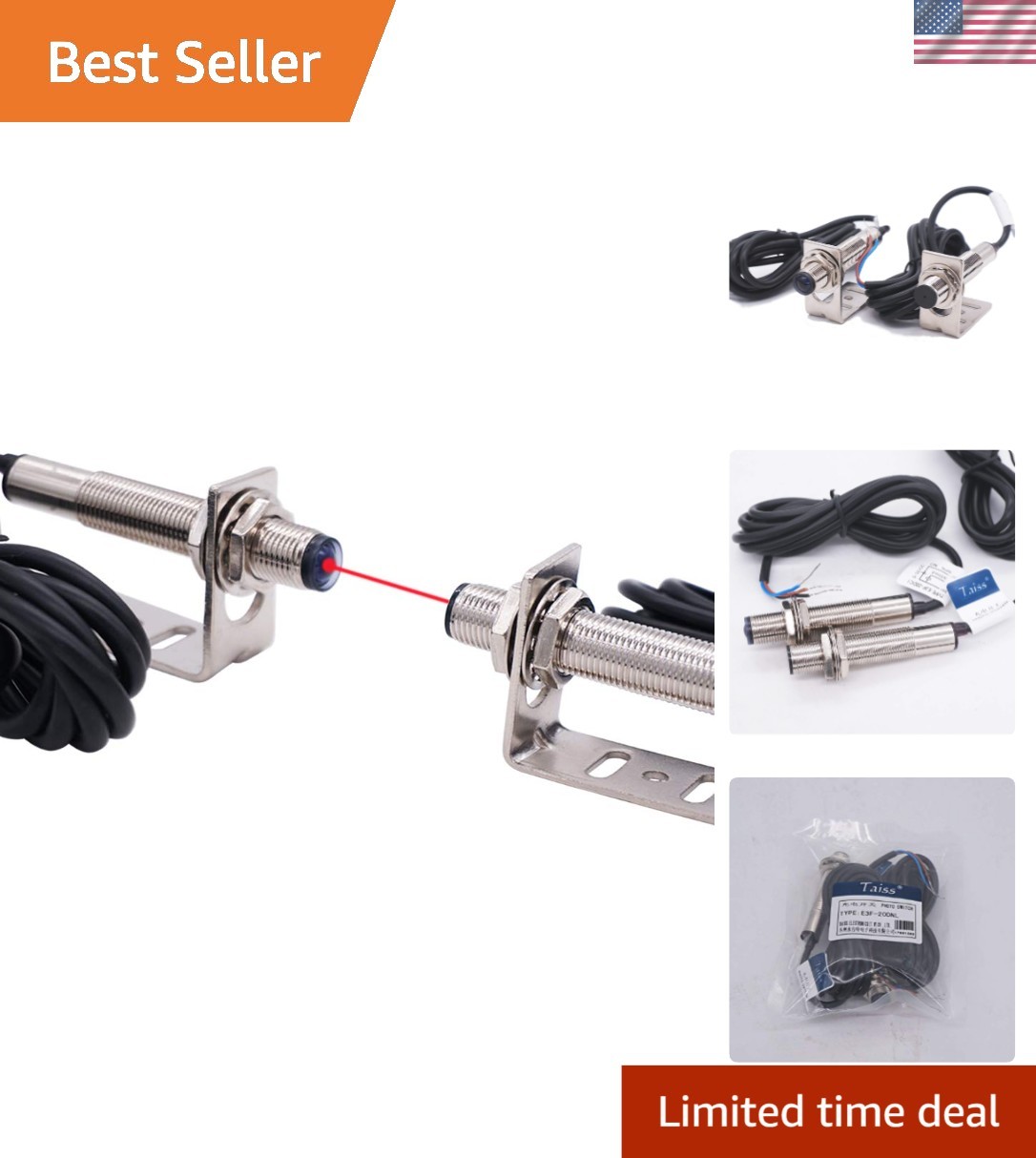 Pair photoelectric Switch 0-20M Through-Beam Reflection Optical Photoelectric…