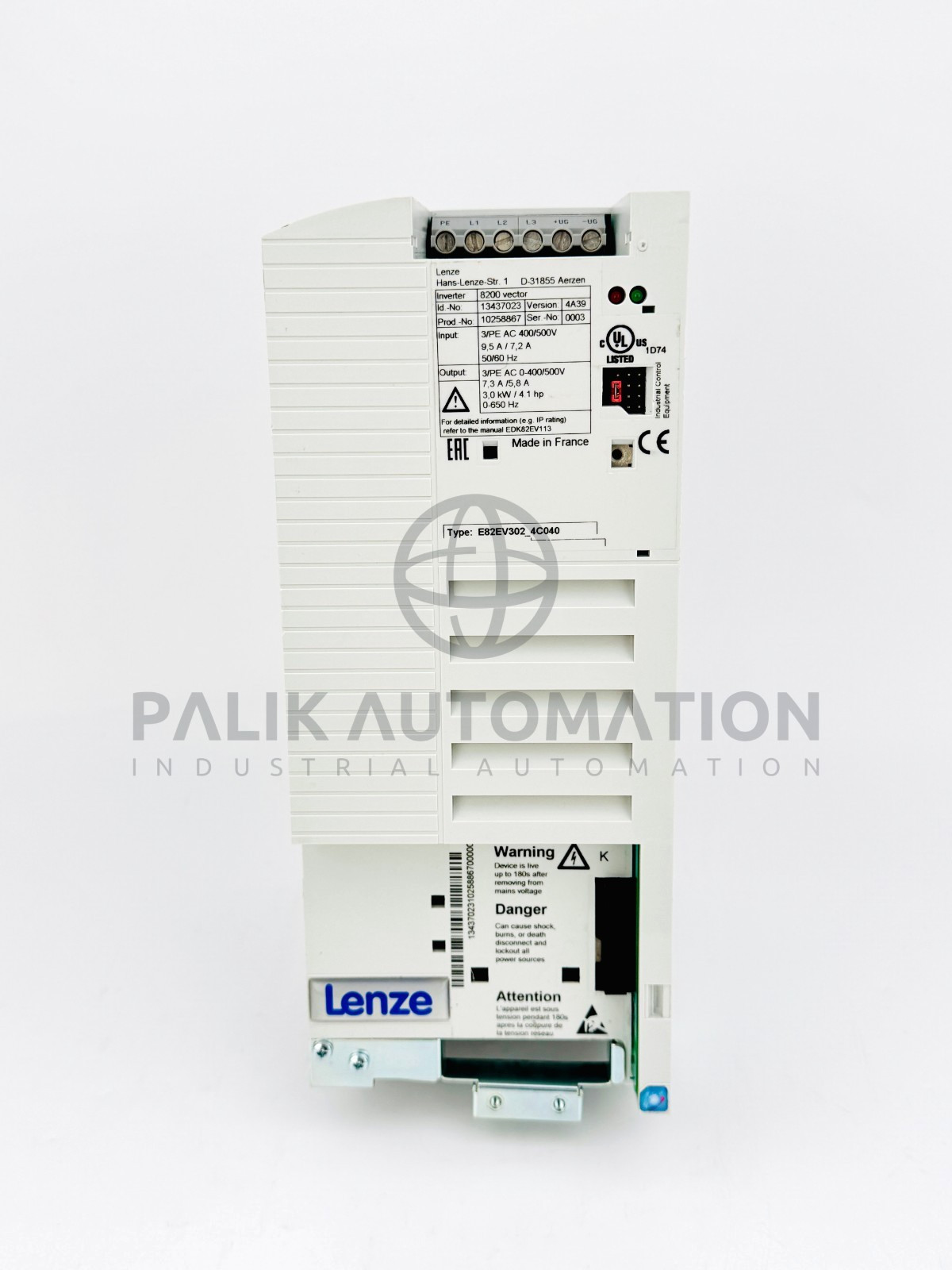 LENZE E82EV302K4C040 E82EV302_4C040 INVERTER 8200 SERIES 13437023 NEW