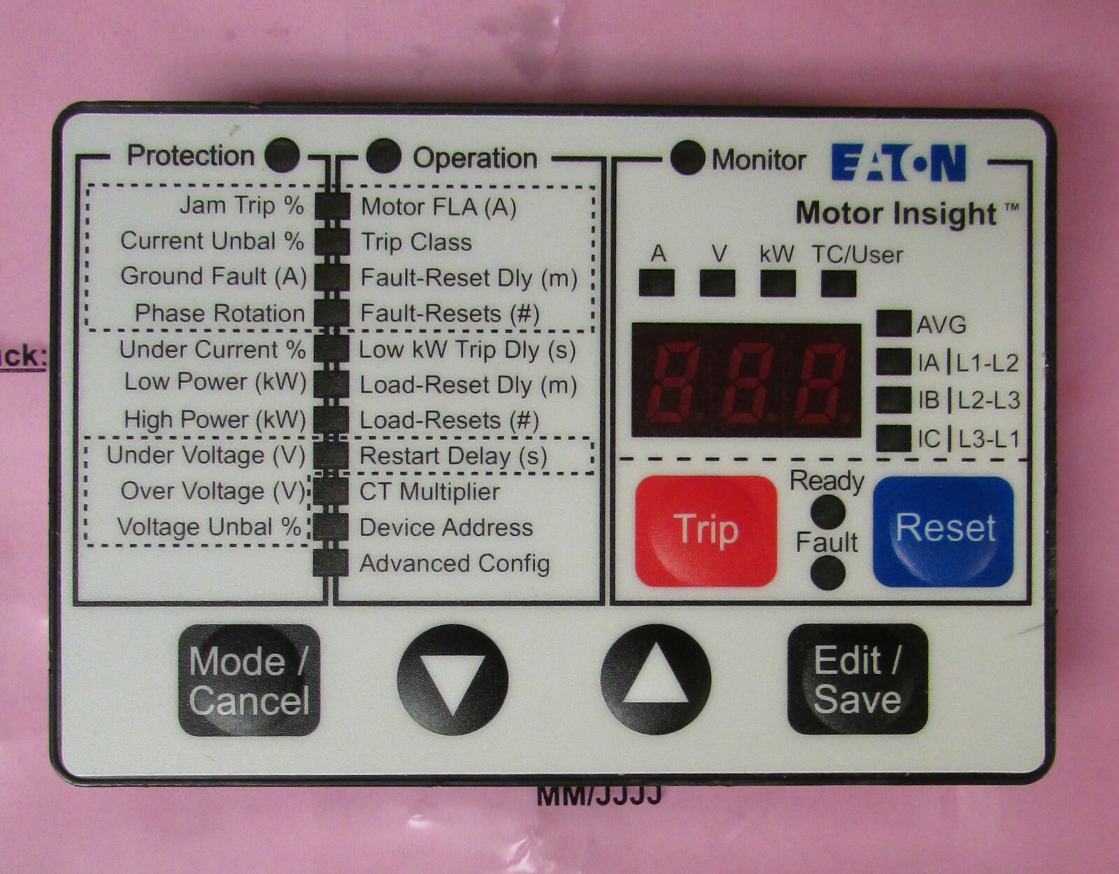 EATON CUTLER HAMMER C4411 Motor Insight Remote Display 3 2374 001B