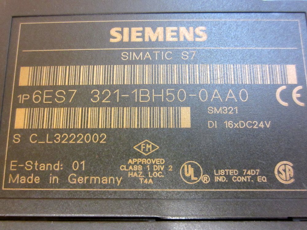 Siemens 6ES7321-1BH01-0AA0 Module 6ES73211BH010AA0 E-Stand: 01