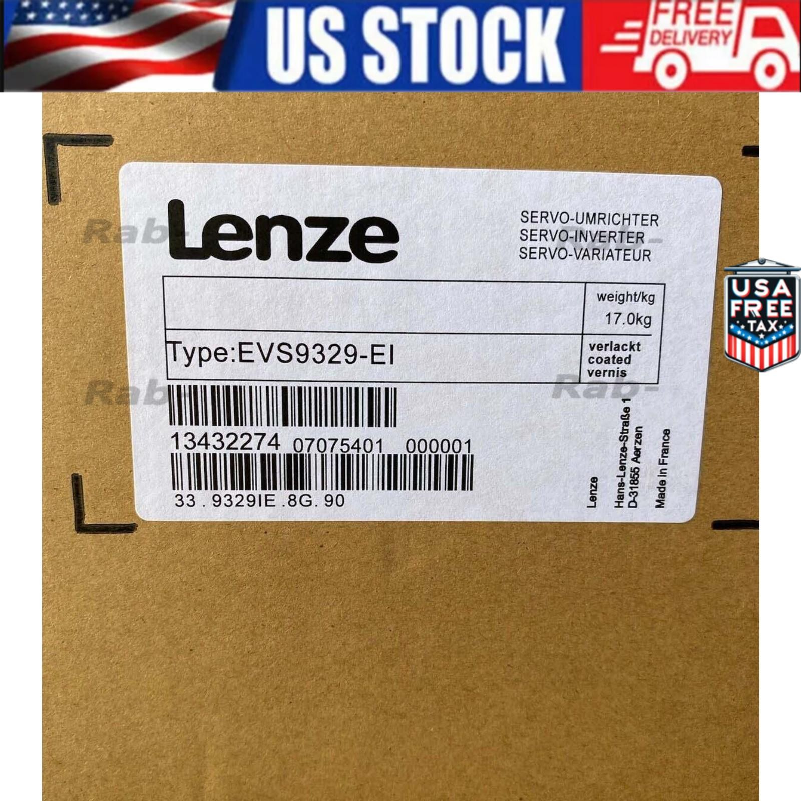 US FREE TAX LENZE EVS9329-EI NEW EVS9329EI SERVO DRIVE INVERTER