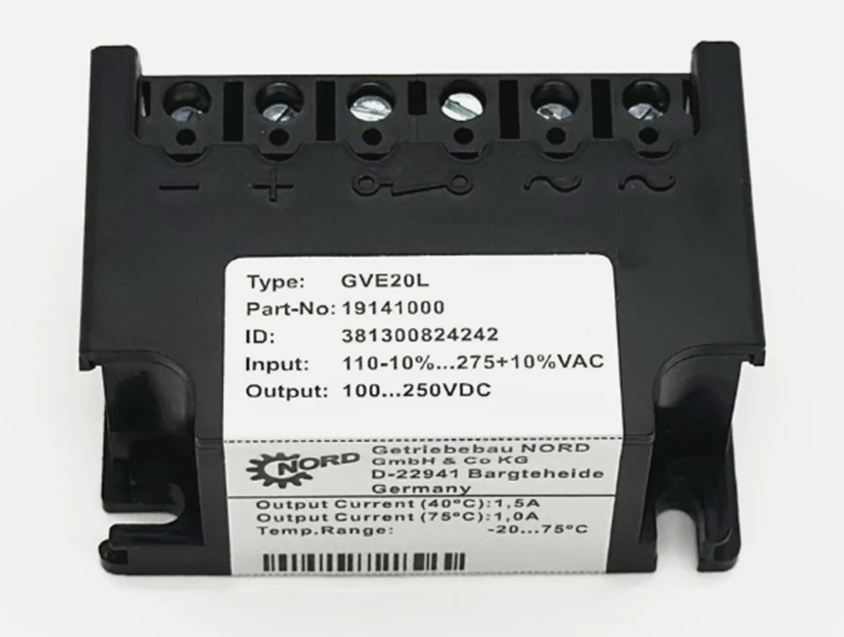 Full Wave Motor Brake Rectifier For Nord GVE20L 19141000 110-275VAC 100…250VDC