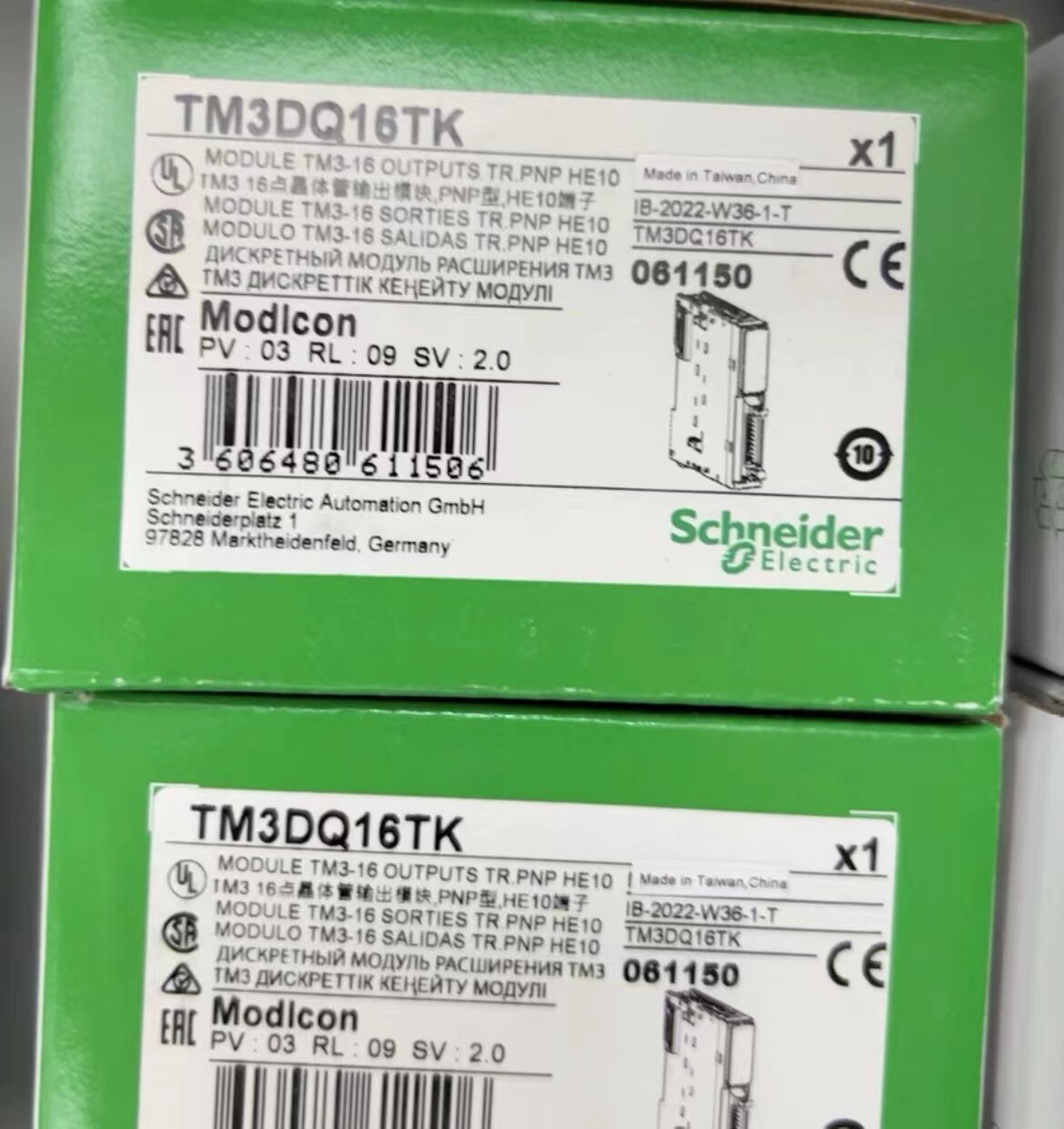 1PCS NEW TM3DQ16TK Discrete output module, Modicon TM3, 16 outputs tra