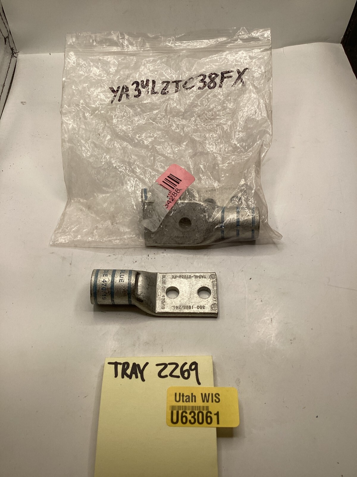 Bag of 3 – Burndy YA34L-2TC38-FX 500Mcm 2-Hole Lug