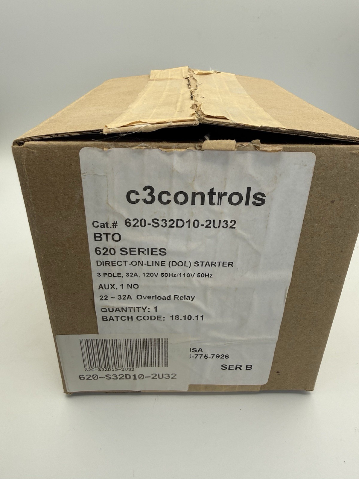 C3Controls 620-S32D10-2U32 DOL Starter 3-Pole, 32A