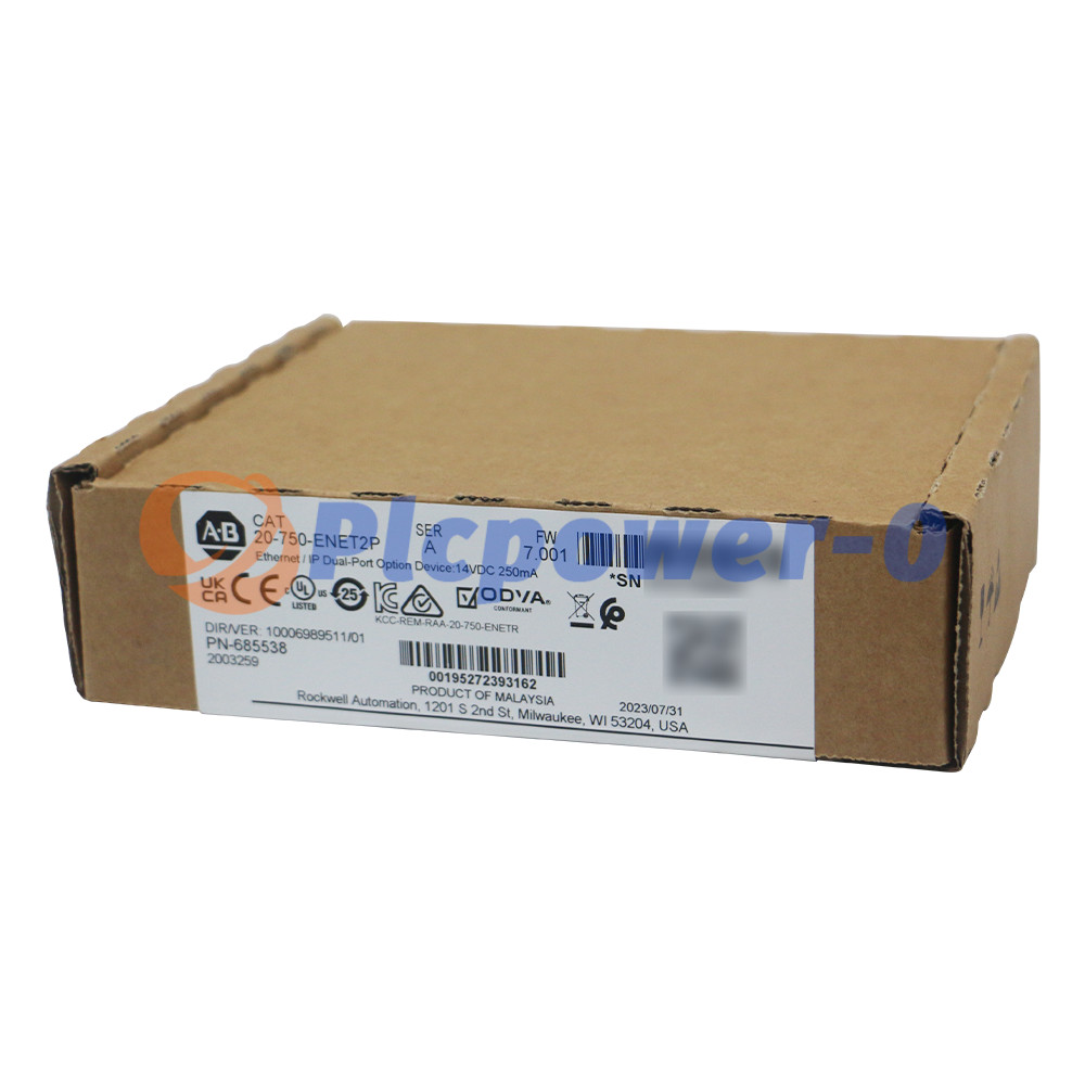 New Allen-Bradley 20-750-ENET2P Ethernet/IP Dual-port Option Device 20750ENET2P