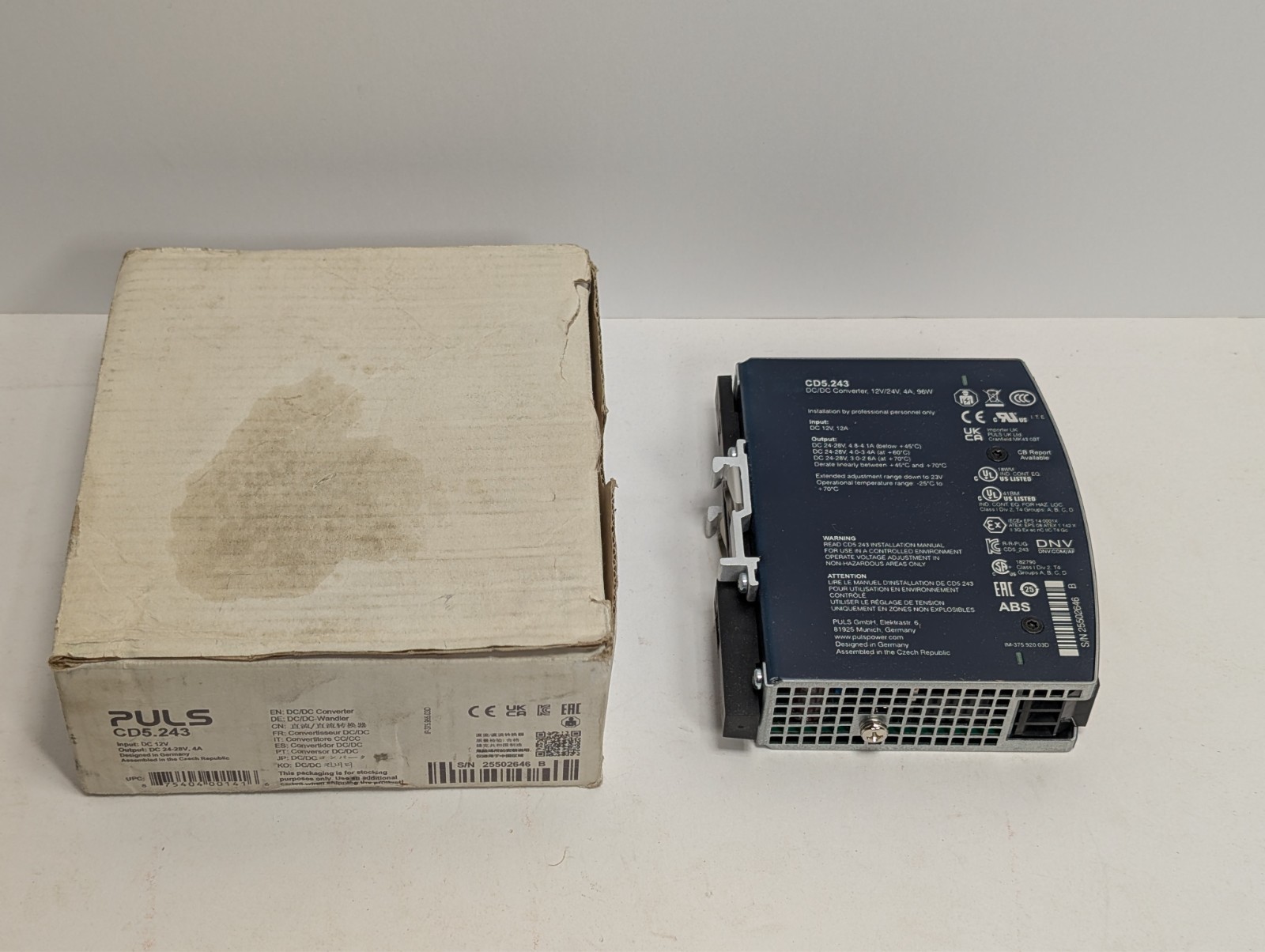 Puls CD5.243 DC/DC Converter 12V to 24-28V, 4A