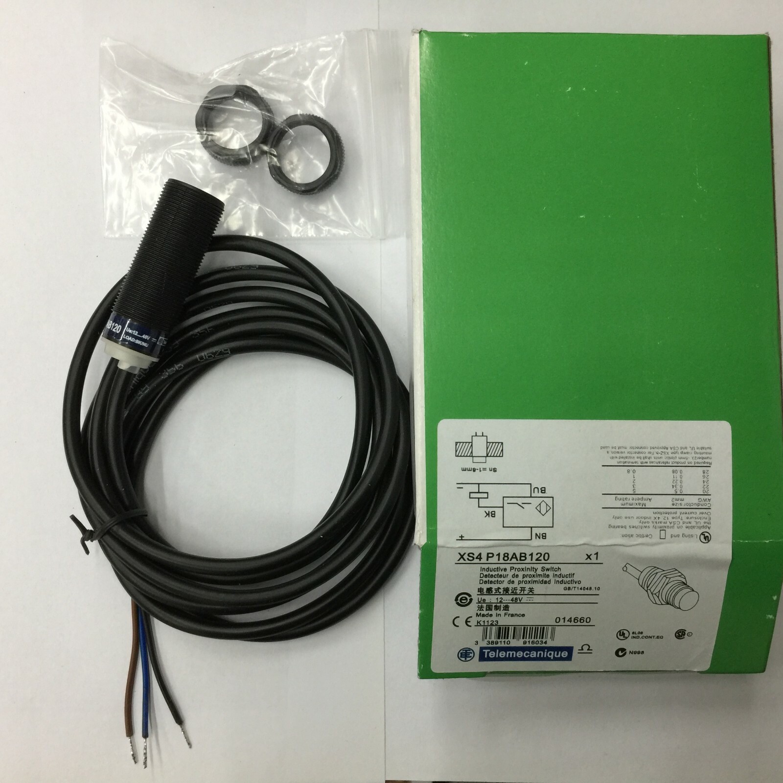 IPC New Schneider XS4P18AB120 Proximity Switch Sensor XS4P18AB120
