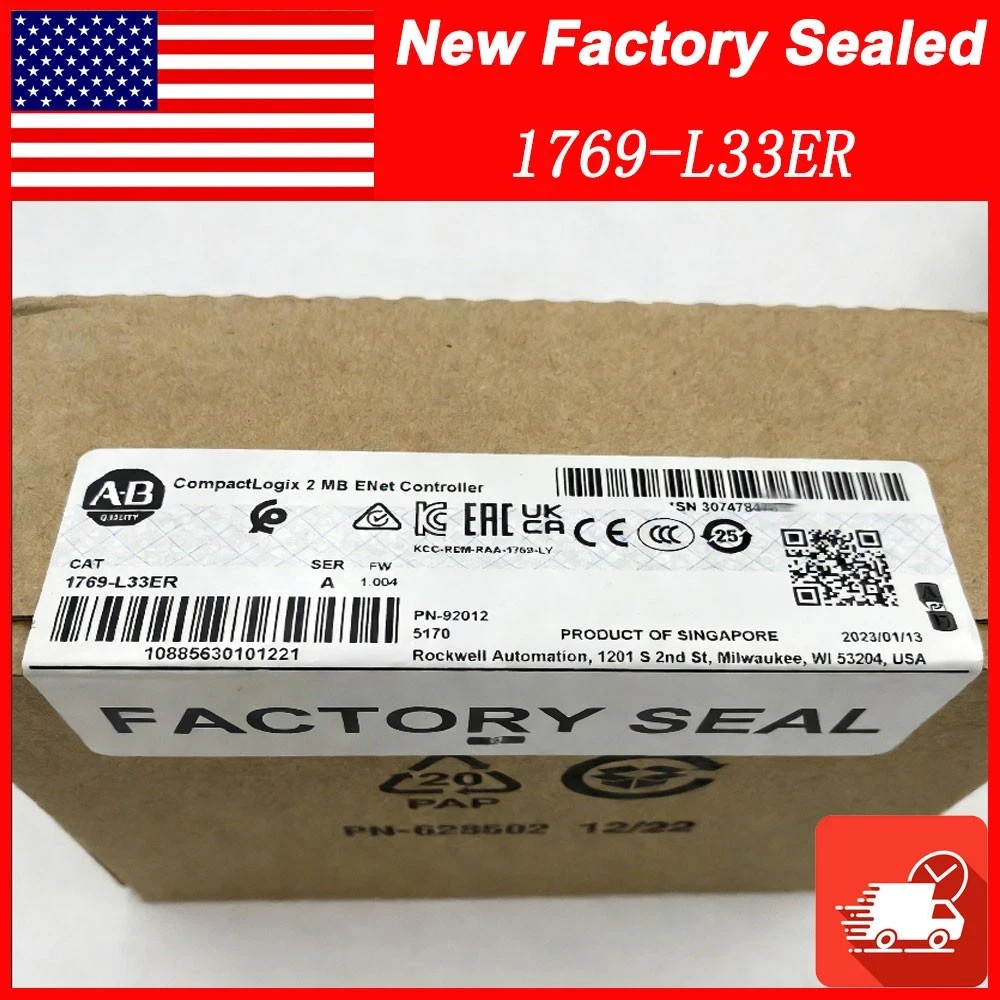 1769-L33ER NEW AB 1769L33ER CompactLogix 2MB ENet Controller New Factory Sealed