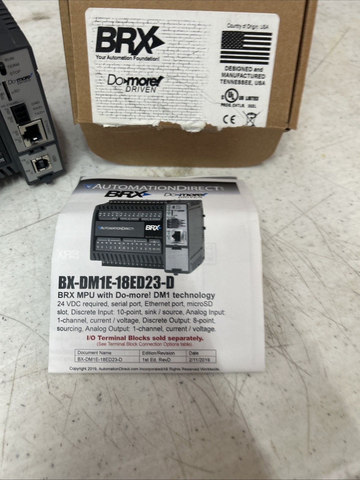 AUTOMATION DIRECT BX-DM1E-18ED23-D / BXDM1E18ED23D Free Shipping