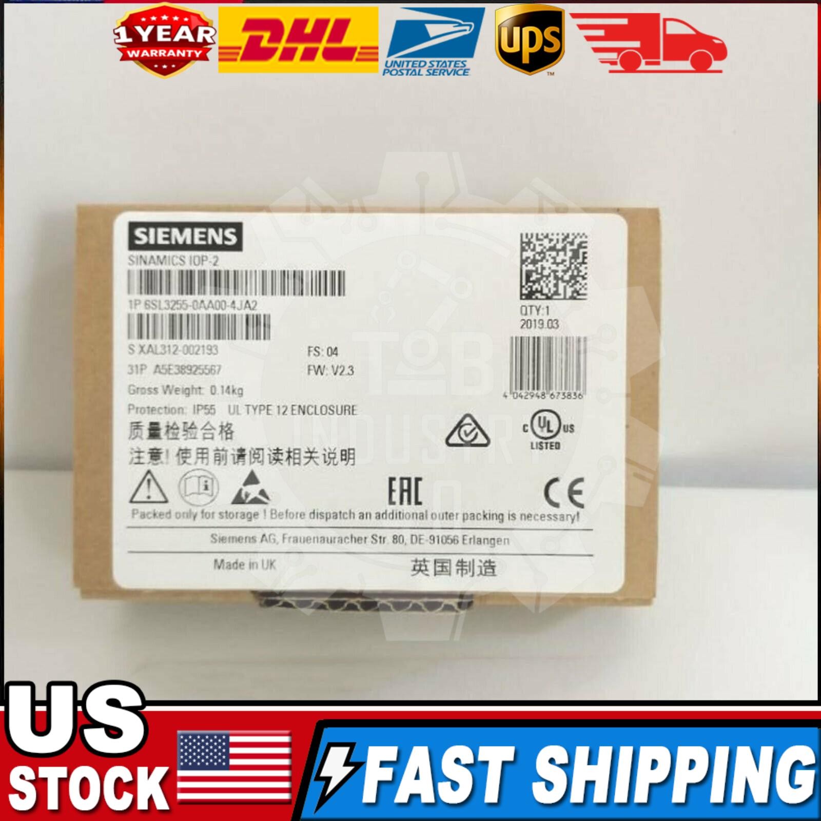 New Siemens 6SL3255-0AA00-4JA2 G Intelligent Operator Panel 6SL3 255-0AA00-4JA2