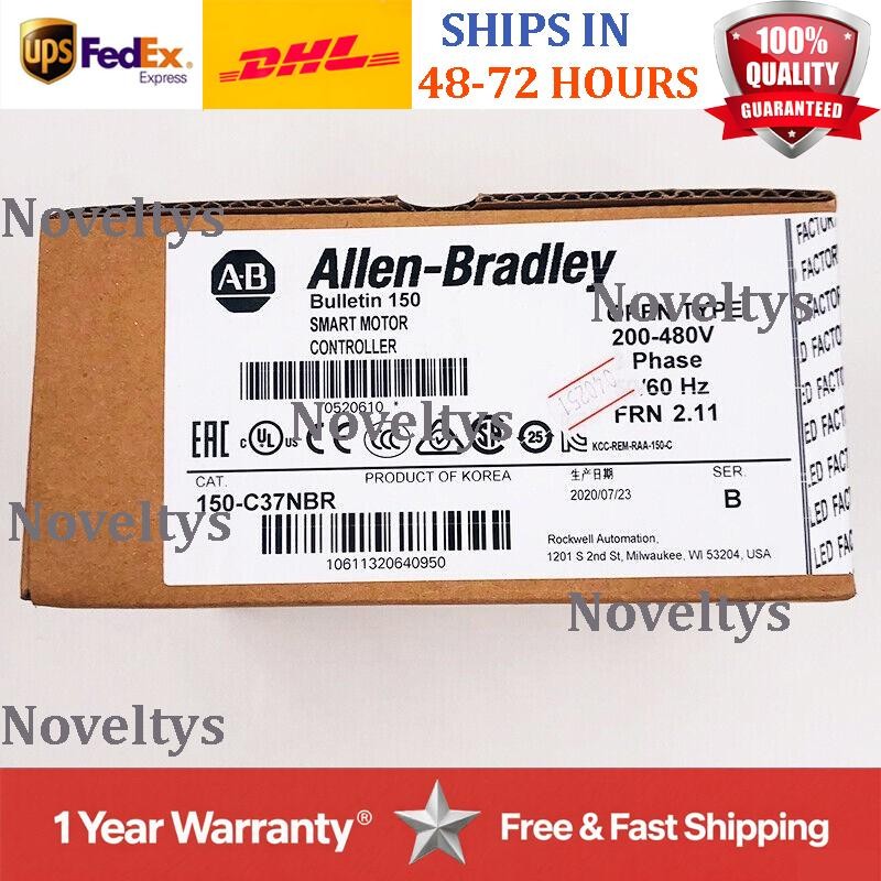 Allen-Bradley 150-C37NBR SMC-3 37A Smart Motor Controller NEW Sealed US Free Tax