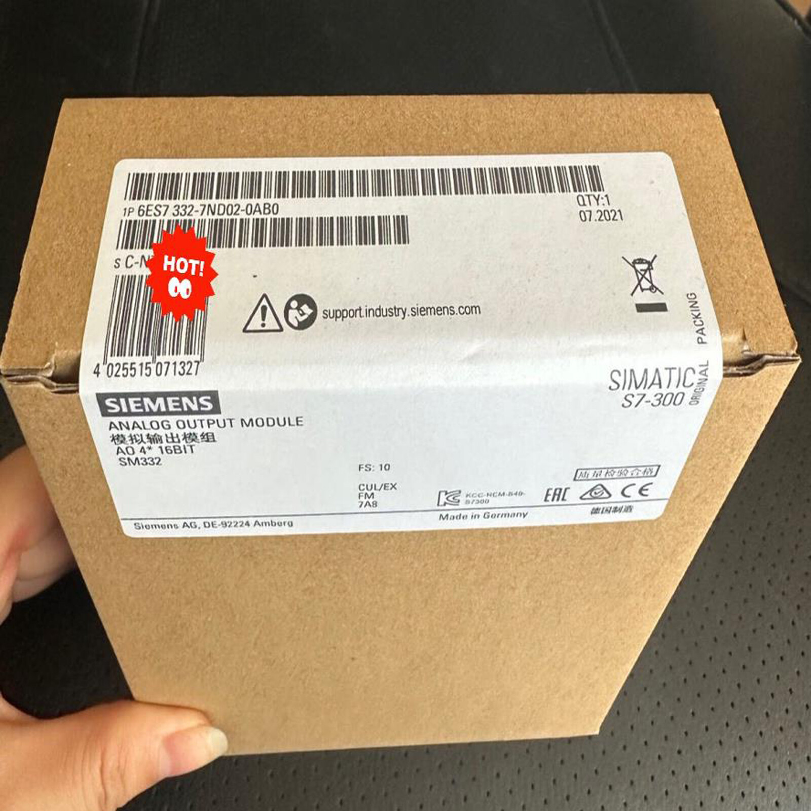 New Siemens 6ES7332-7ND02-0AB0 6ES7 332-7ND02-0AB0 In Box Expedited Shipping