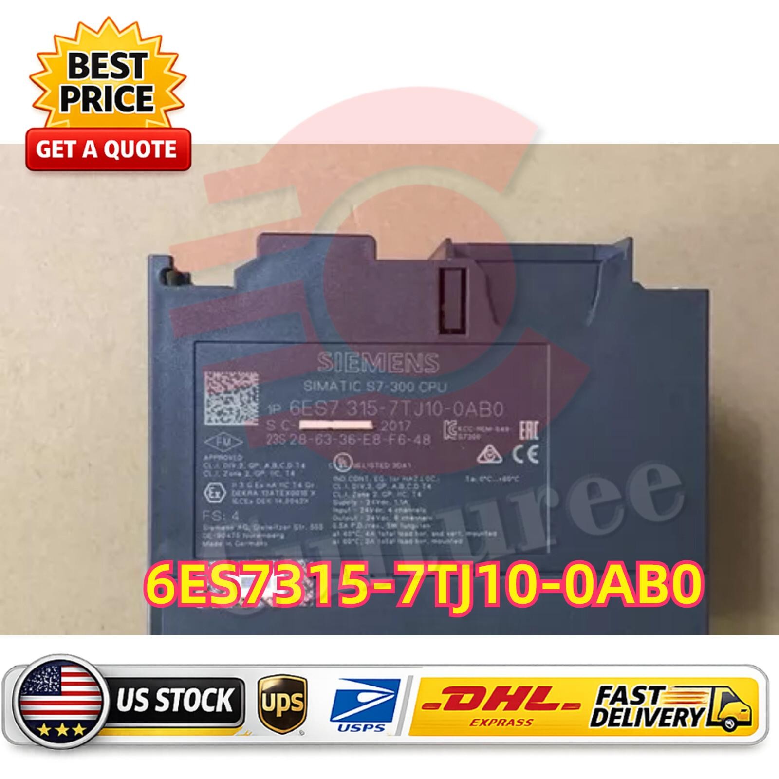 New Siemens 6ES7 315-7TJ10-0AB0 6ES7315-7TJ10-0AB0 S7-300 CPU 315T-3 PN/DP