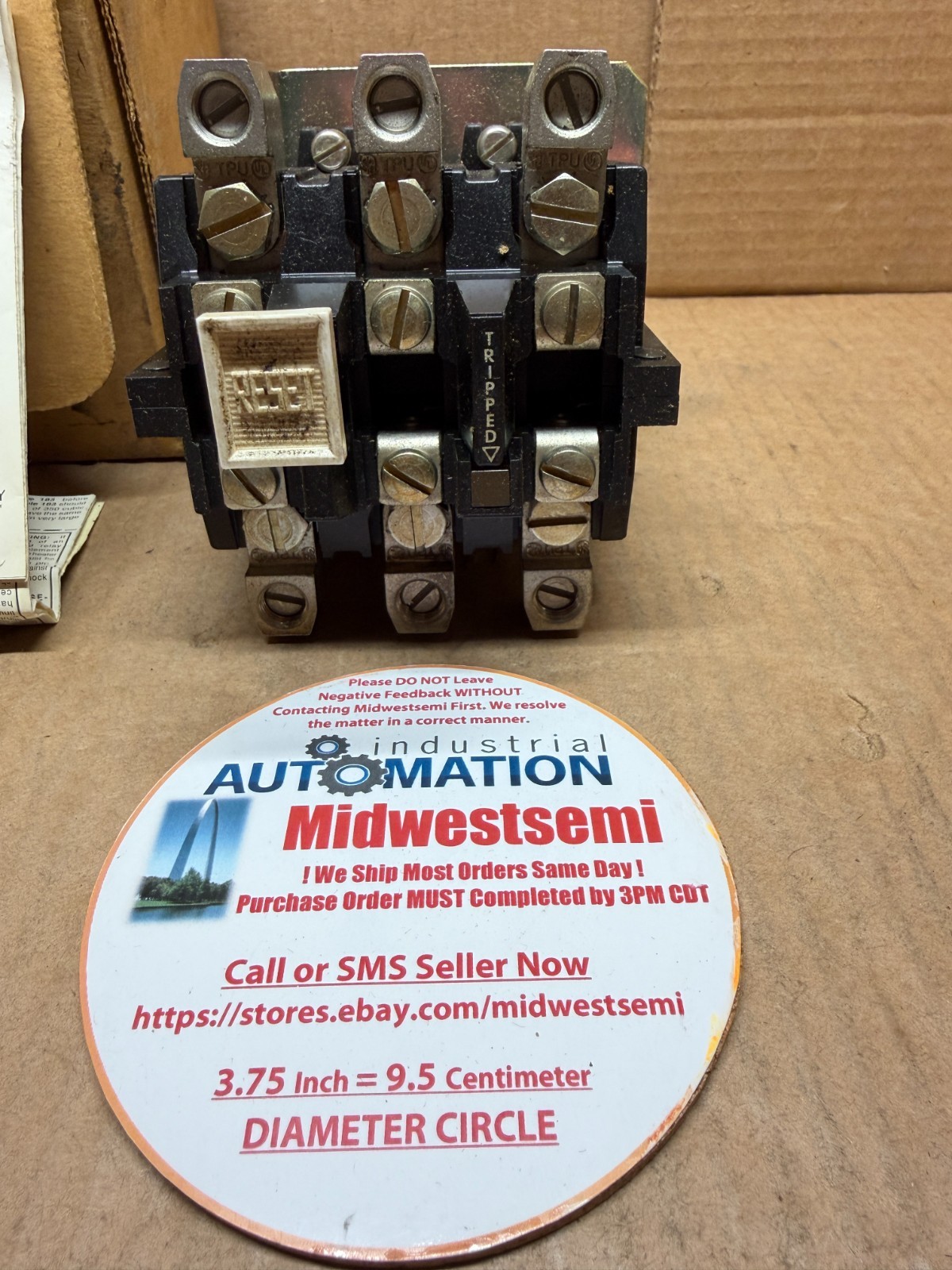 NEW AB 592-COV169 SER B 68AMP MANUAL RESET OPEN TYPE POLE 3 N.O-N.C ID: 341220