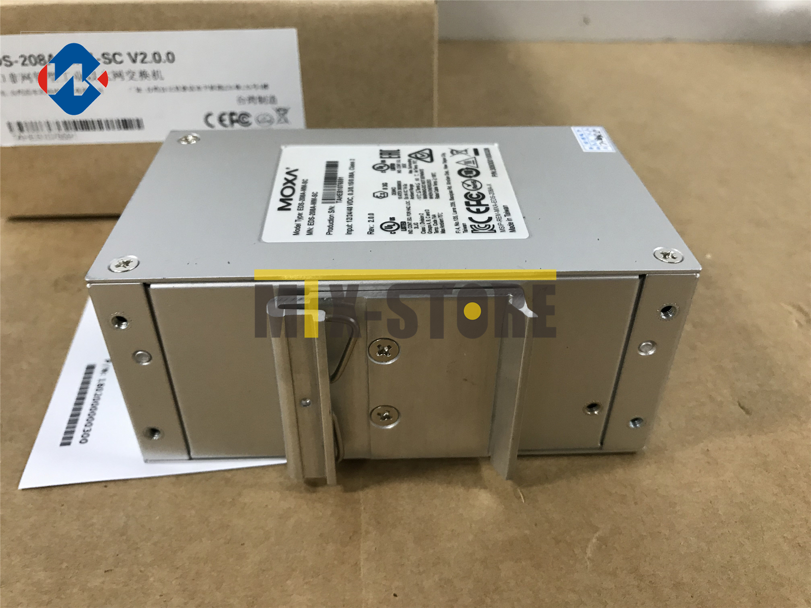 1PCS Brand new ones MOXA EDS-208A-MM-SC 2 Optical 6 Electric Ethernet Switch