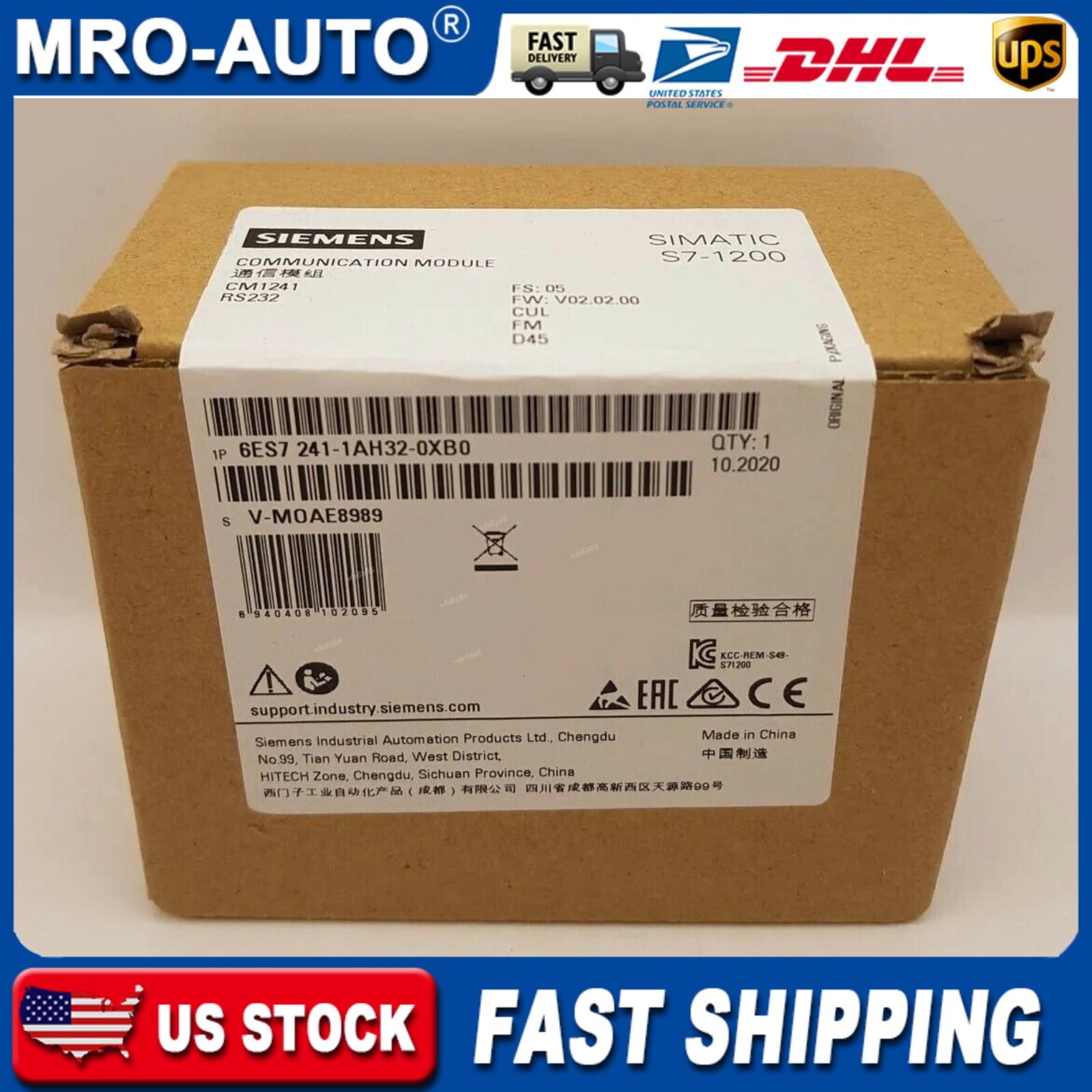 New Siemens 6ES7241-1AH32-0XB0 6ES7 241-1AH32-0XB0 SIMATIC S7-1200 CM 1241
