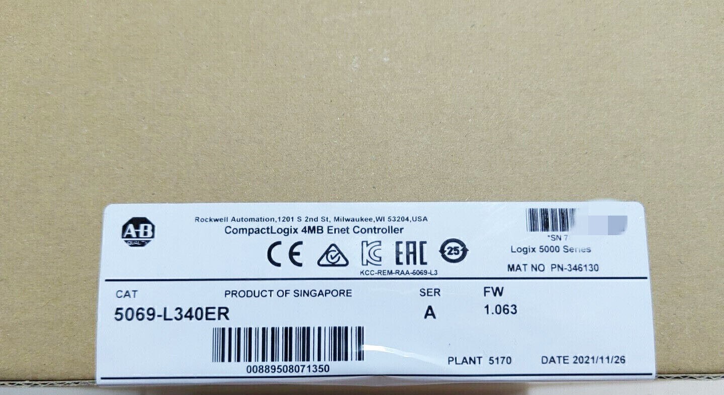 AB 5069-L340ER SER A CompactLogix 5380 Controller 4MB CPU 16 I/Os Factory Sealed