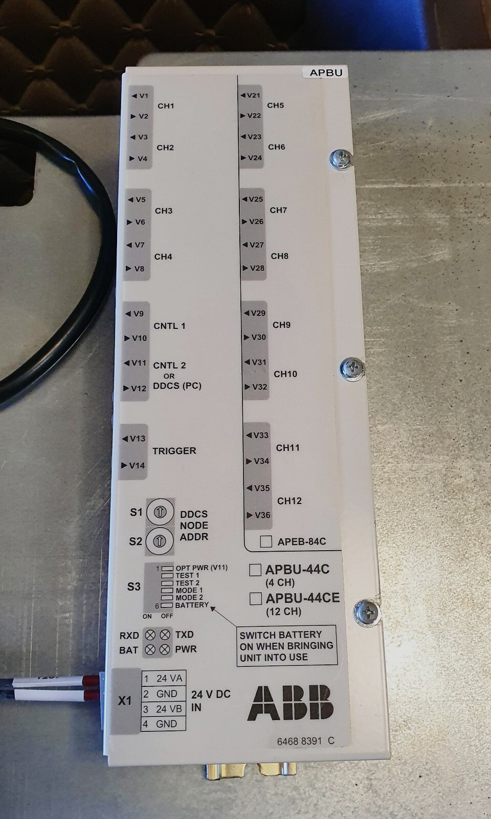 3 MONTHS WARRANTY ABB APBU-44C PPCS Branching & Datalogger Unit, 4+8 Ch APBU