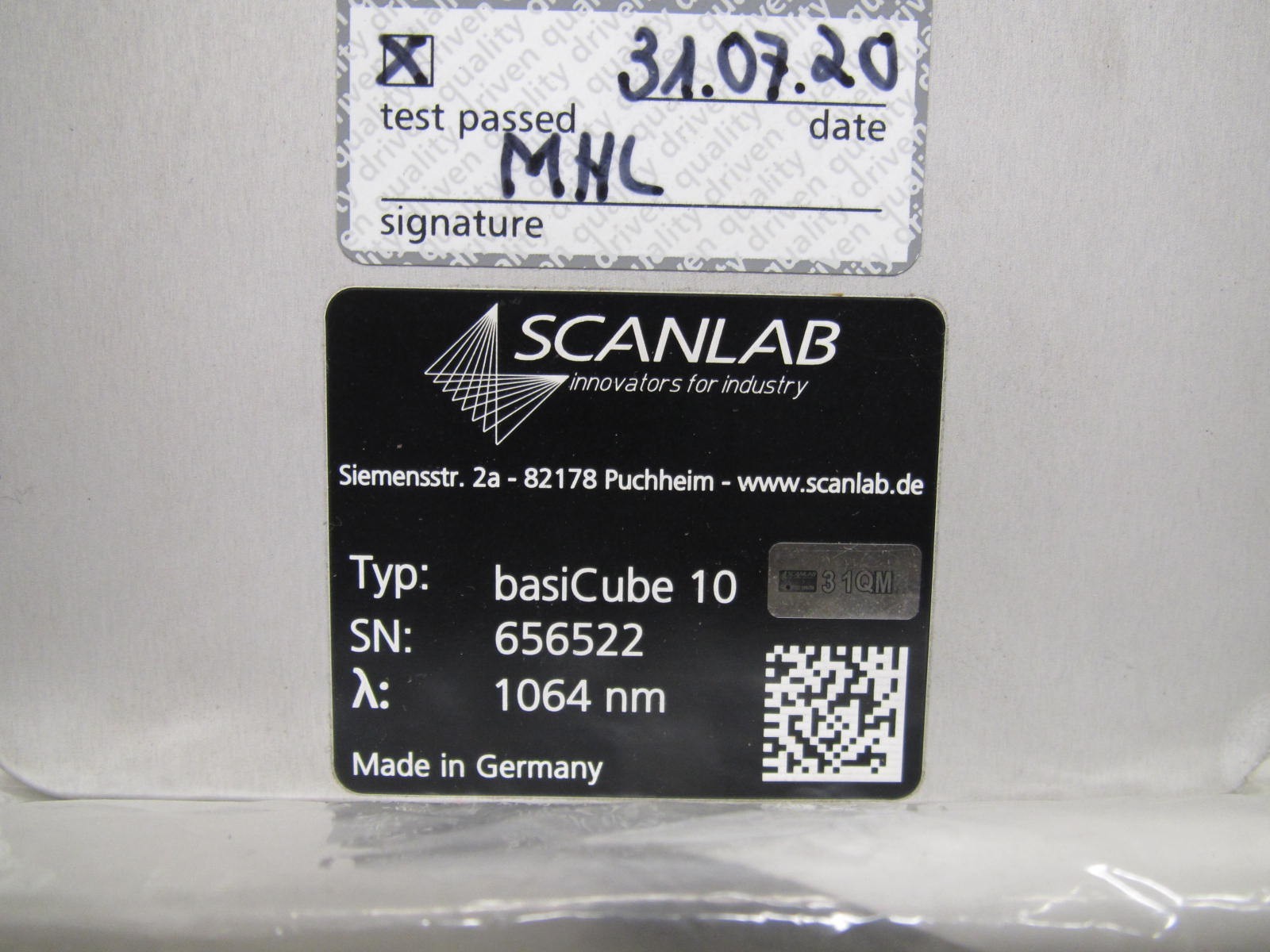 New Scanlab Trotec basiCube 10 1064nm Laser Galvanometer Scanner Scan Head