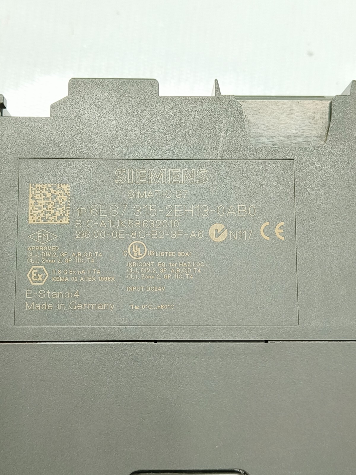 SIEMENS 6ES7 315-2EH13-0AB0 CENTRAL PROCESSING UNIT ( USED CONDITION )
