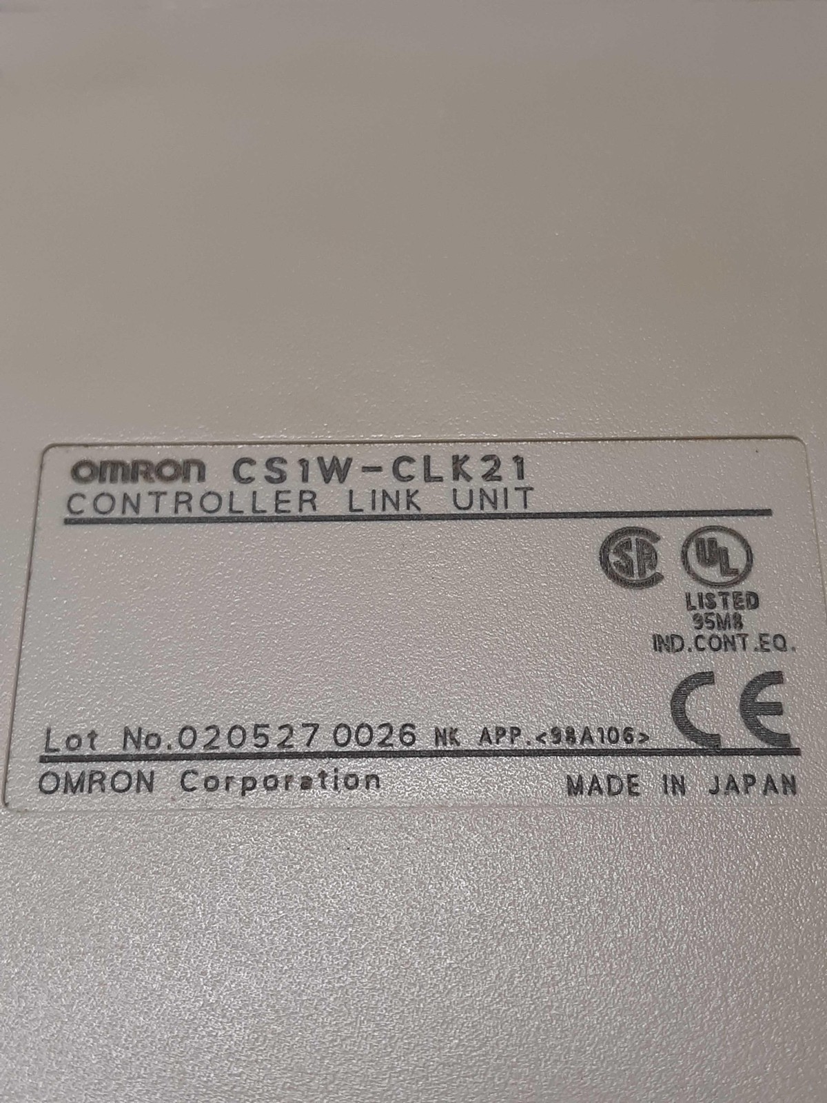 Omron CS1W-CLK21 Controller Link Unit