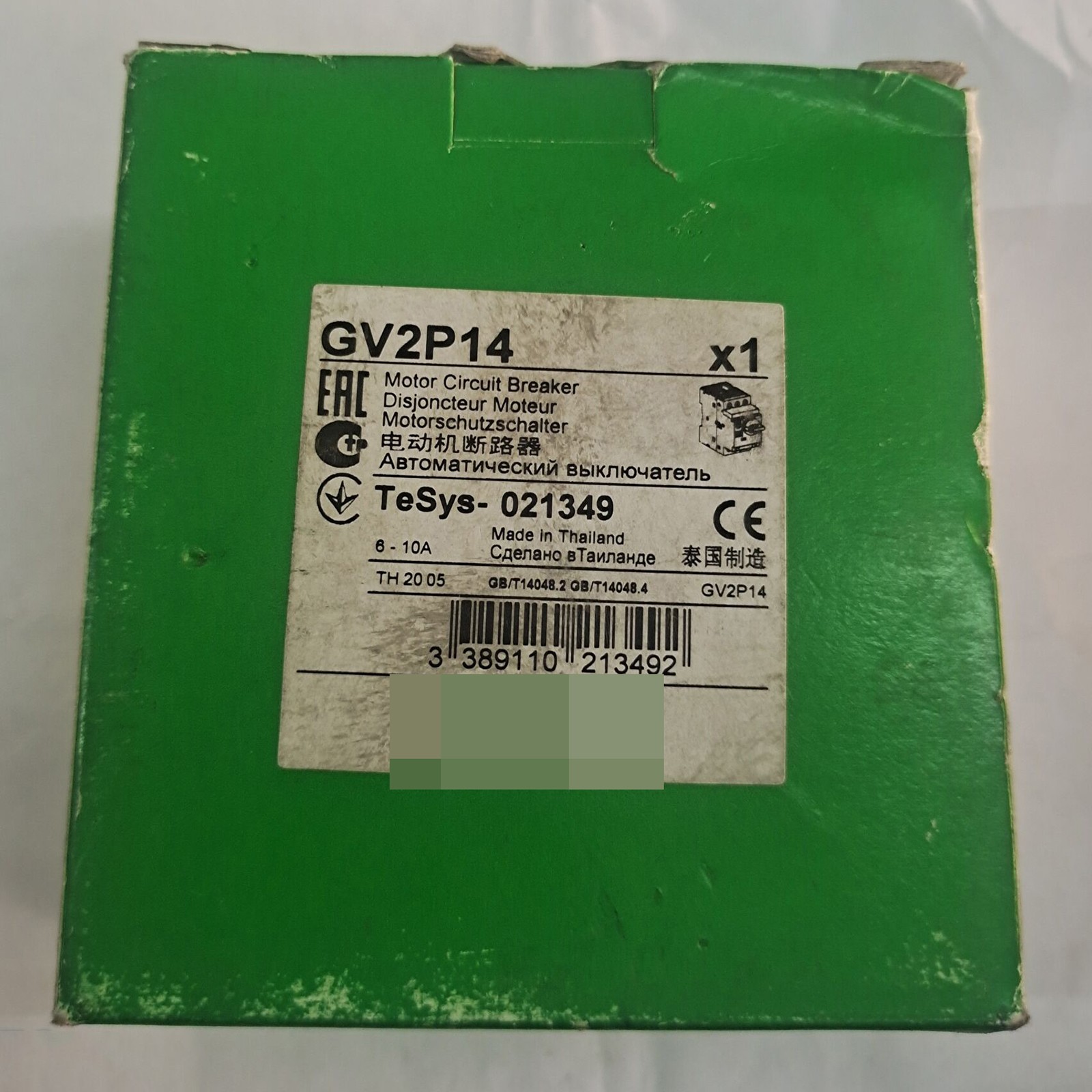 1PC New Schneider Electric Motor Protection Circuit Breaker GV2P14 Free shipping