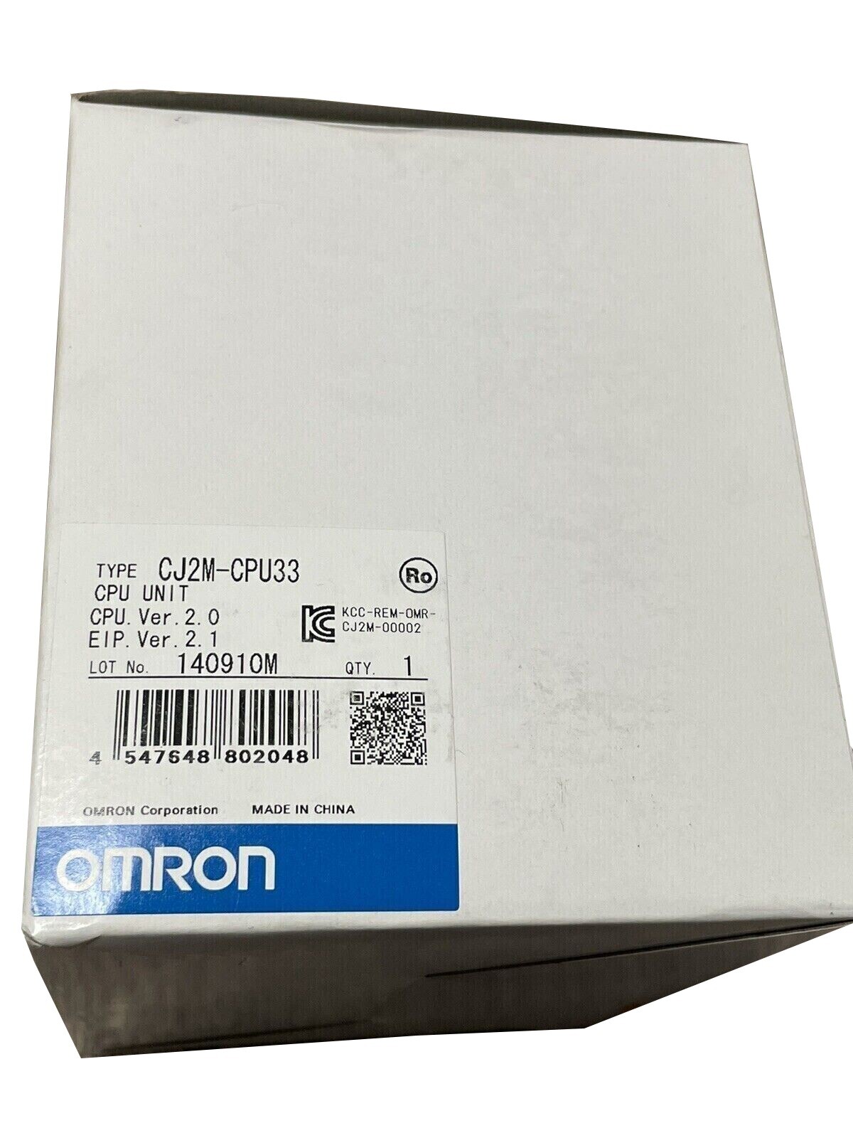CJ2M-CPU33 1 Piece New Sealed Omron PLC Analog Module CJ2MCPU33