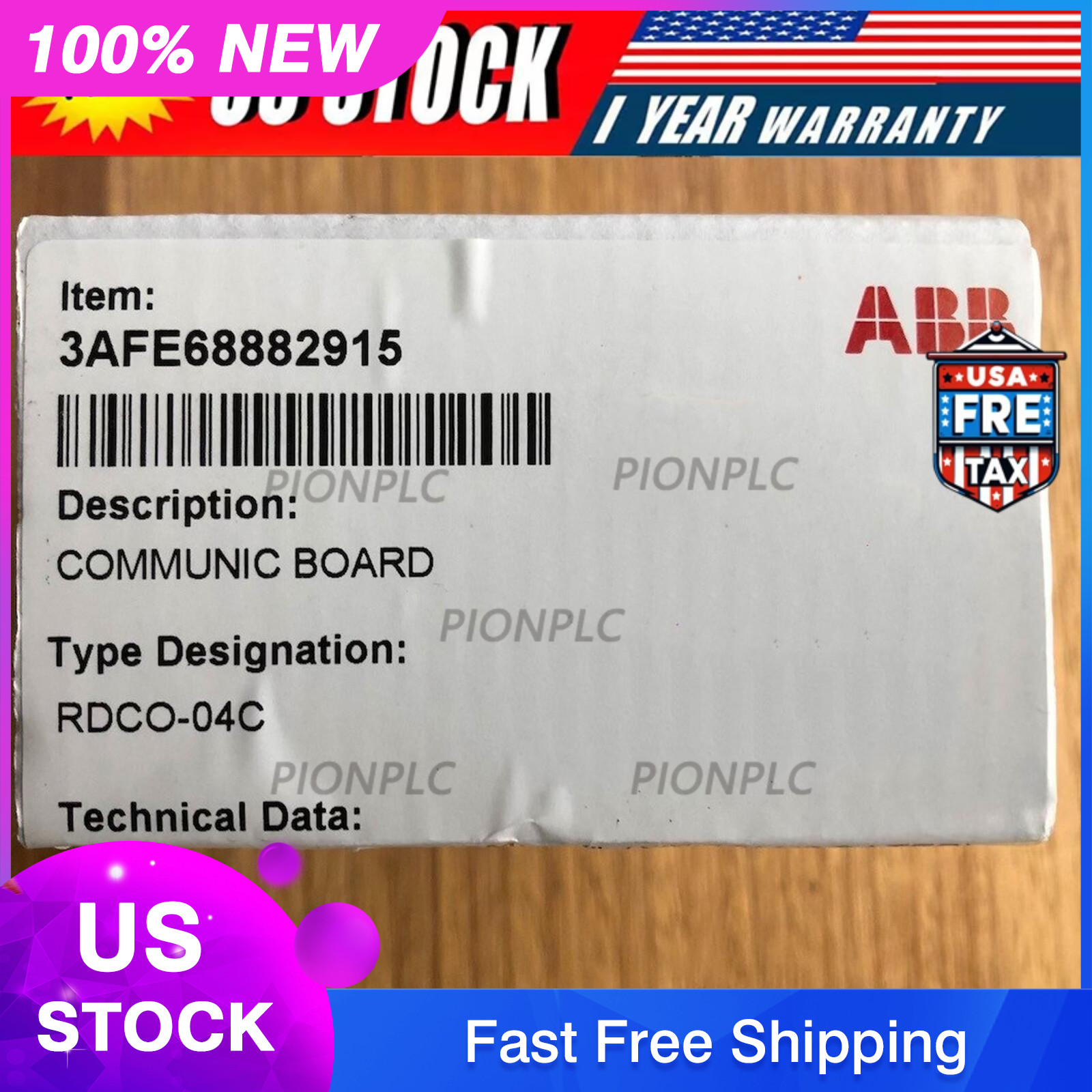 ONE new ABB RDCO-04C inverter fiber optic adapter Fast Delivery #YP1