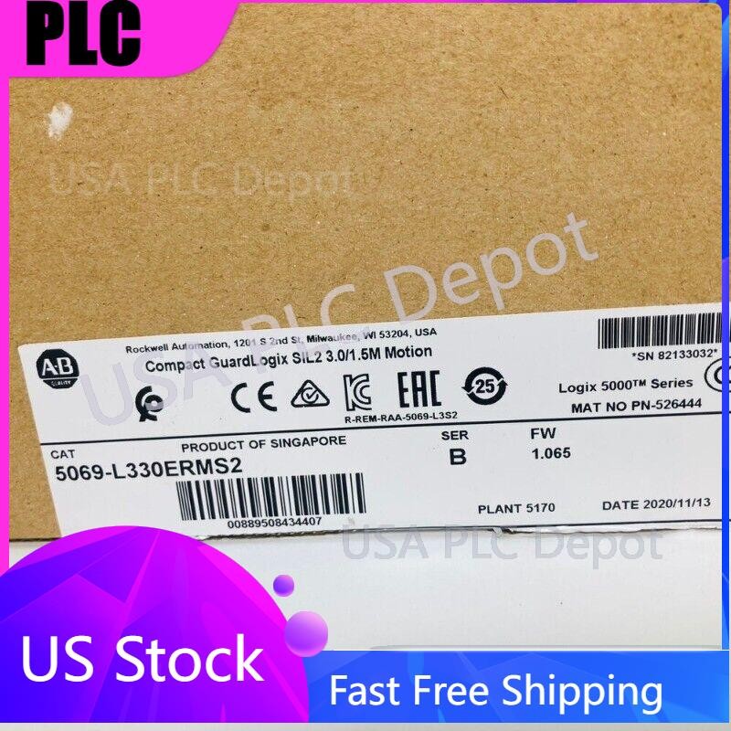 Allen-Bradley 5069-L330ERMS2 Compact GuardLogix SIL2 3.0/1.5M US Free Tax