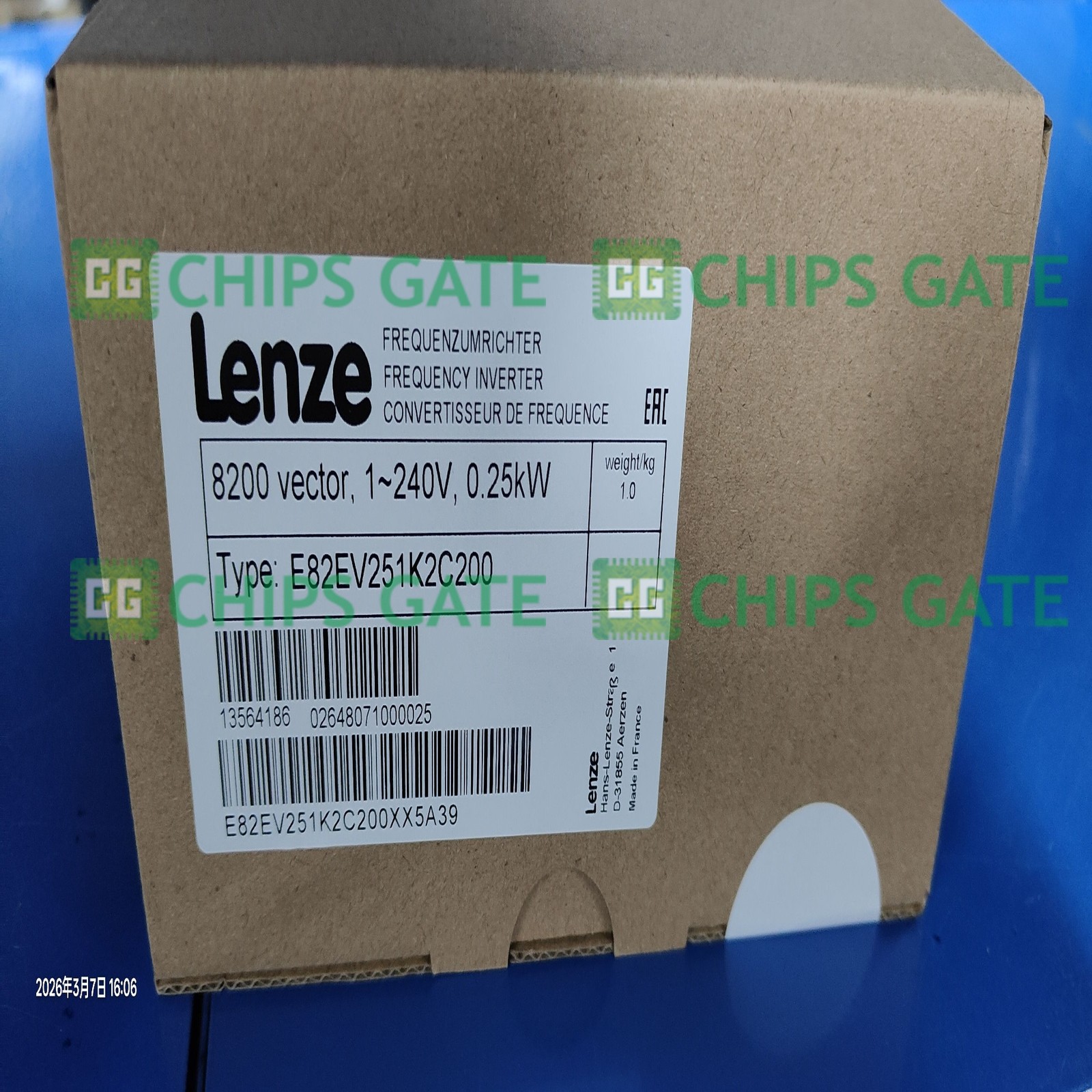 1PCS NEW For LENZE Drive E82EV251K2C200 220V / 0.25KW Fast Ship