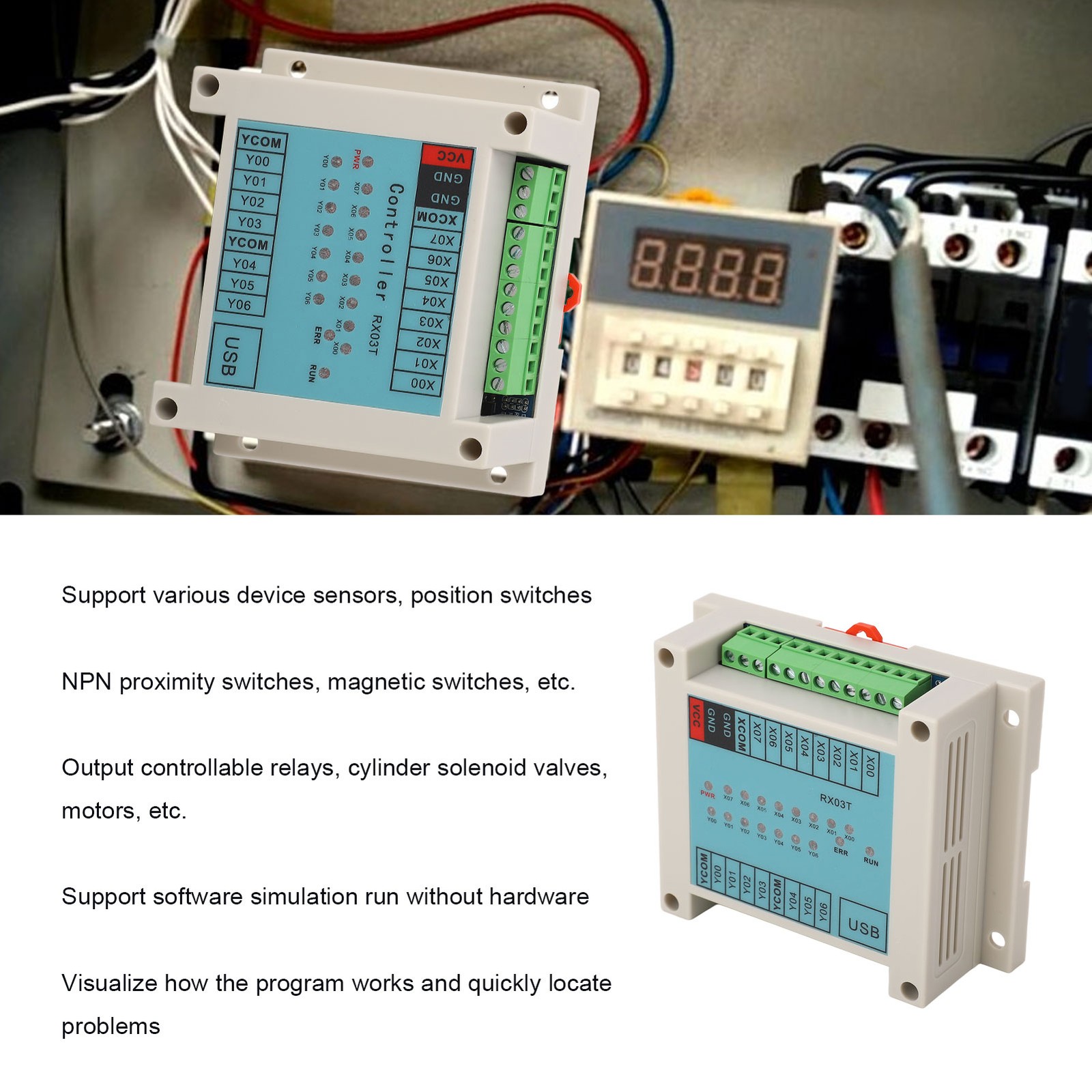 Programmable Logic Controller Industrial PLC Sequential Control Time Relay