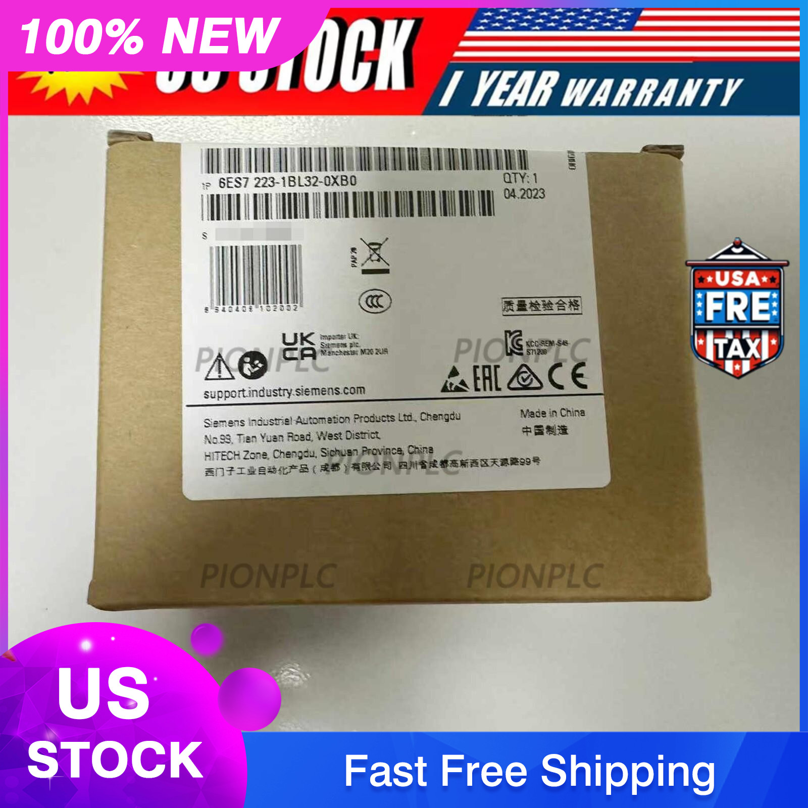 New Siemens 6ES7223-1BL32-0XB0 6ES72231BL320XB0 S7-1200 Digital I/O SM 1223