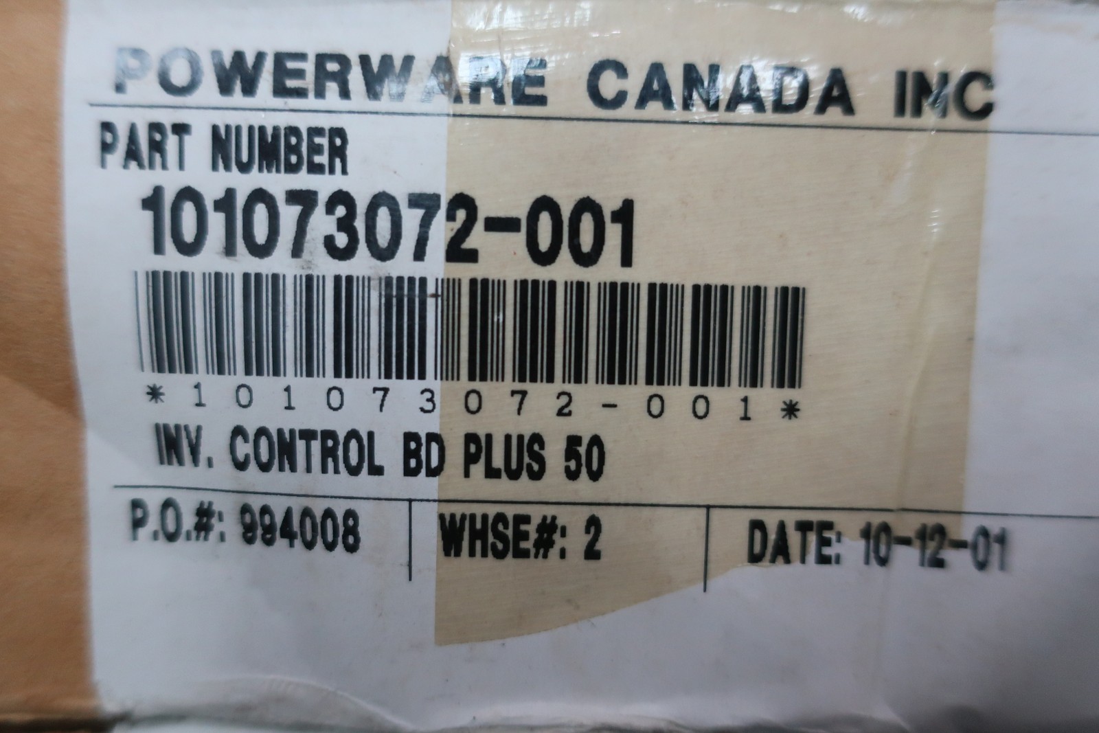 Powerware 101073072-001 Inverter Control Board