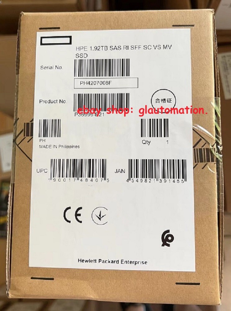 HPE P36999-B21 1.92TB P37065-001 SAS 12G 2.5″ RI SFF SSD Solid State Drive NEW