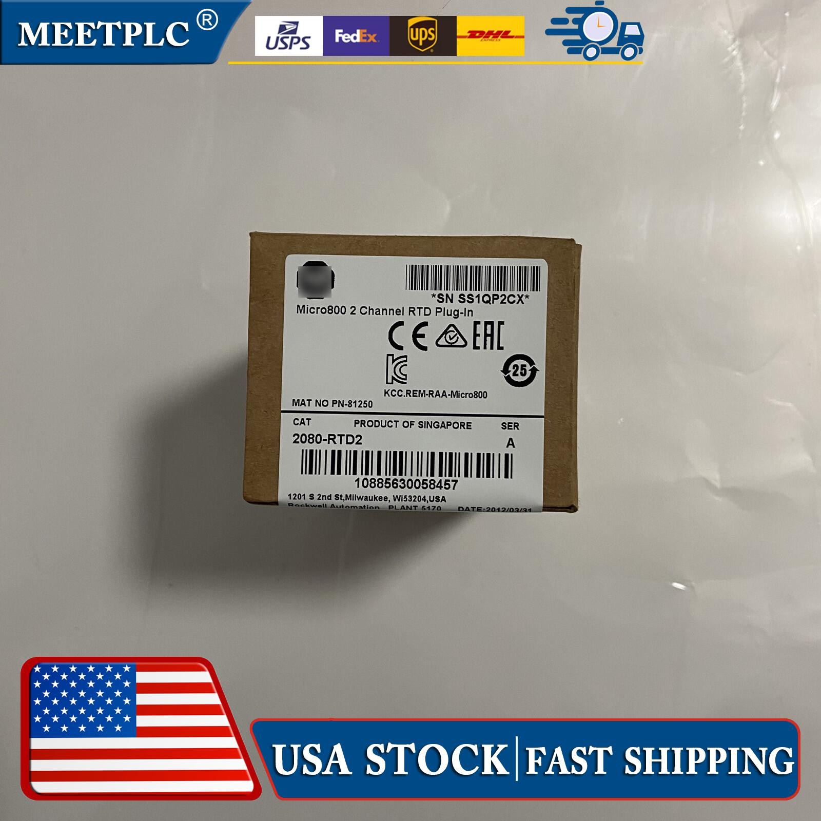New 2080-RTD2 2-channel Resistance Thermometer Micro800 Plug-in Module#RX