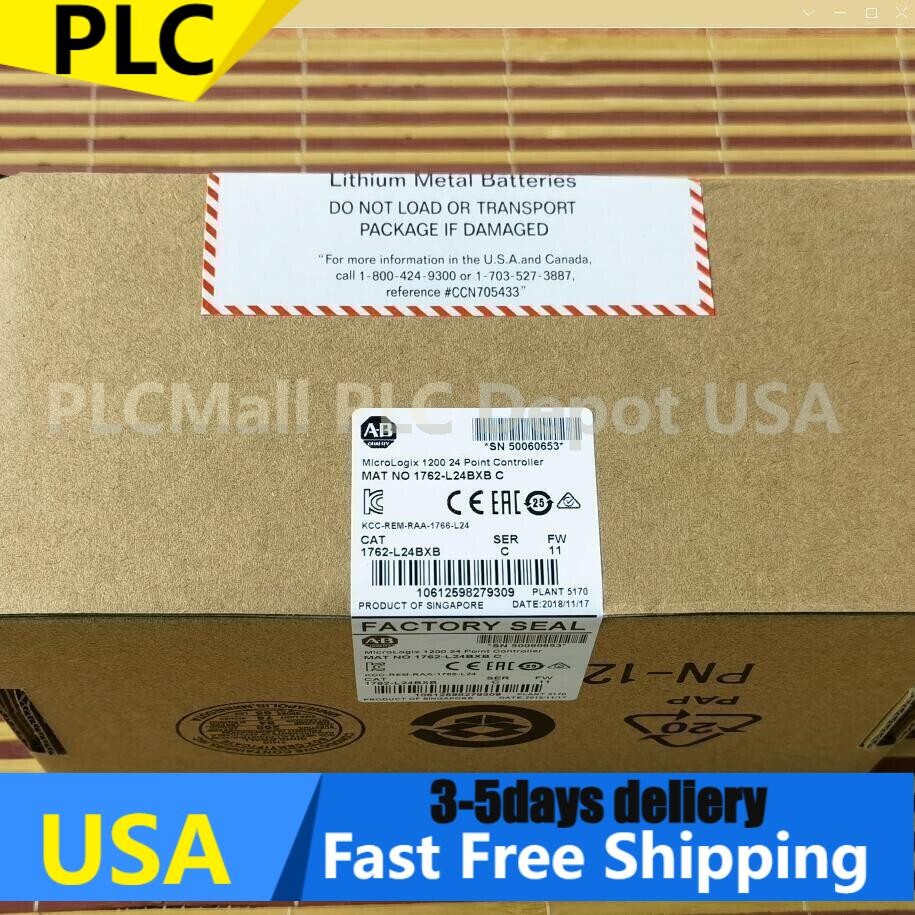 New Sealed AB Allen Bradley 1762-L24BXB / C MicroLogix 1200 24 Point Controller