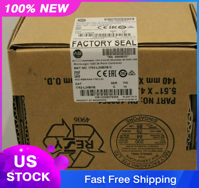 New Sealed Allen Bradley 1762-L24BXB SER C MicroLogix 1200 24 Point Controller