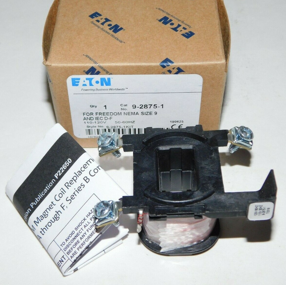 NEW EATON CUTLER HAMMER 9-2875-1 CONTACTOR REPLACEMENT COIL 110/120V 50/60Hz