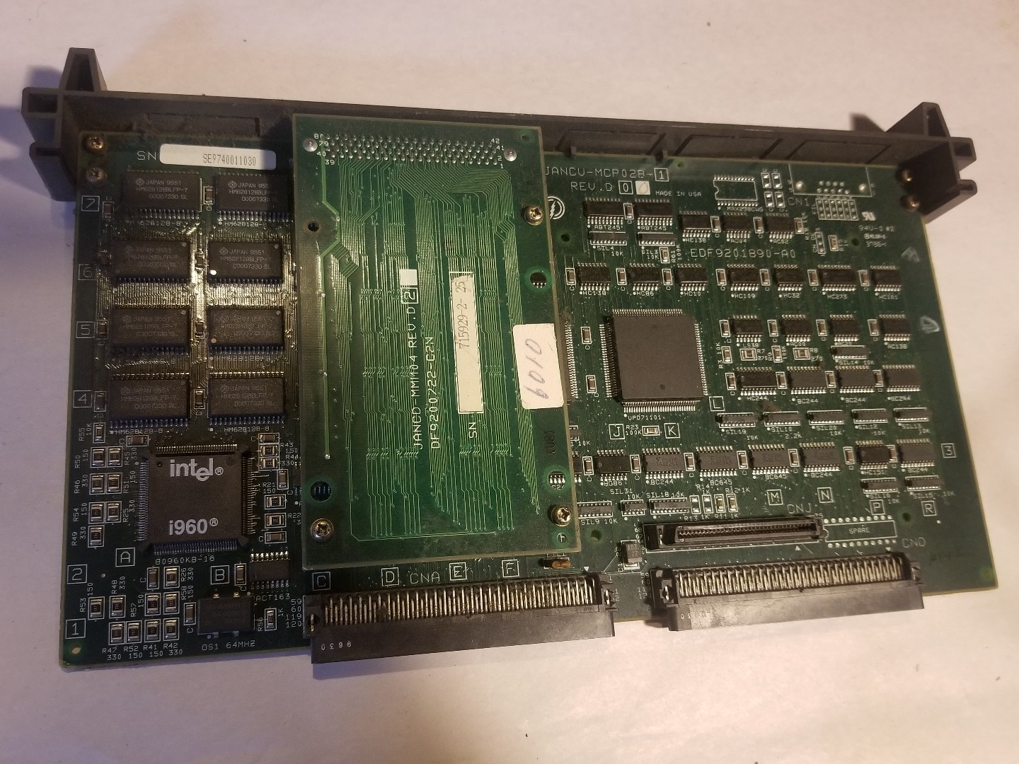 YASKAWA MOTOMAN ROBOTICS CONTROL PC BOARD MODULE JANCD-MCP02B-1 DF9201890-A0N