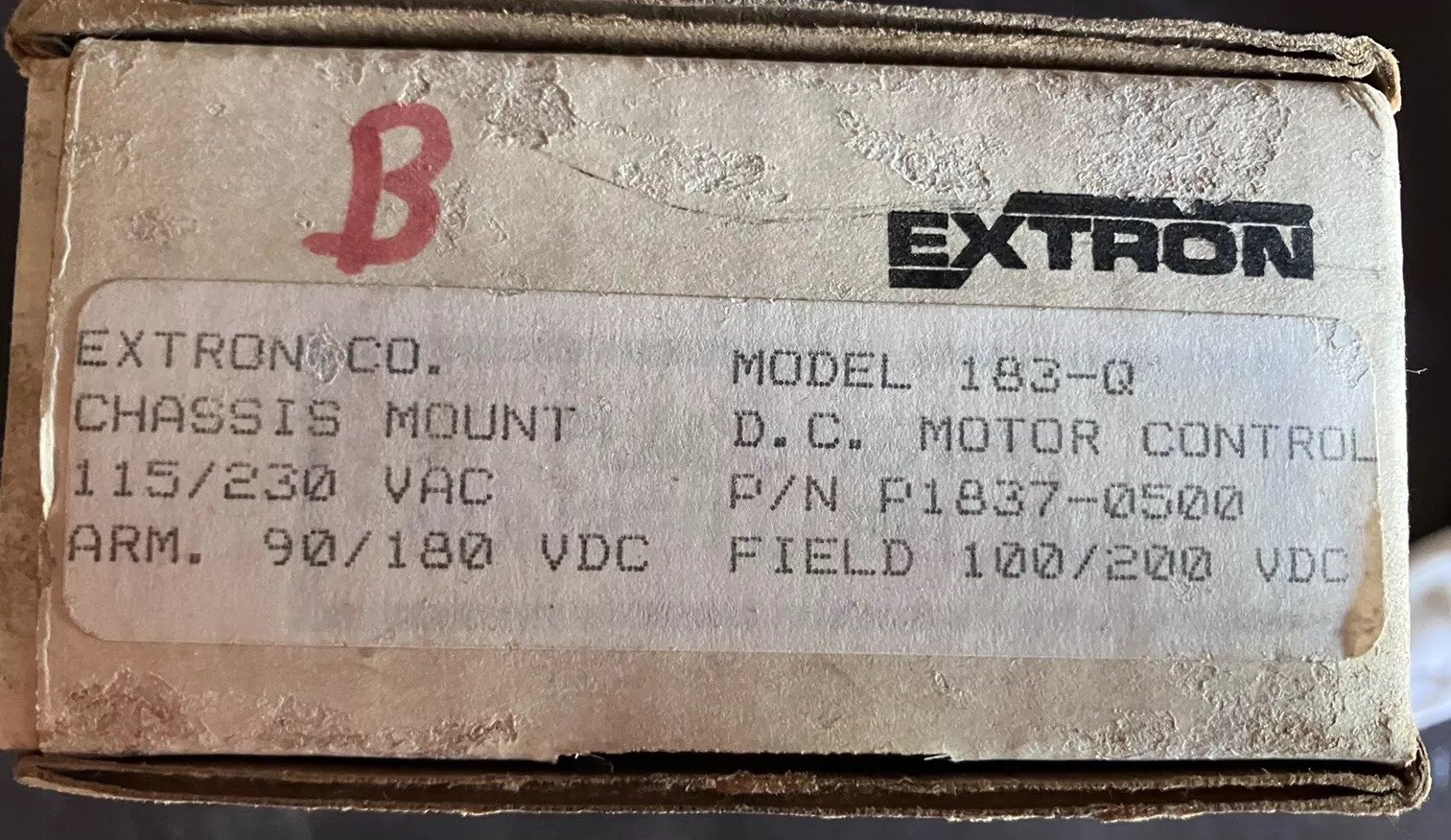 EXTRON Chassis Mount DC Motor 183-Q BRAND NEW)