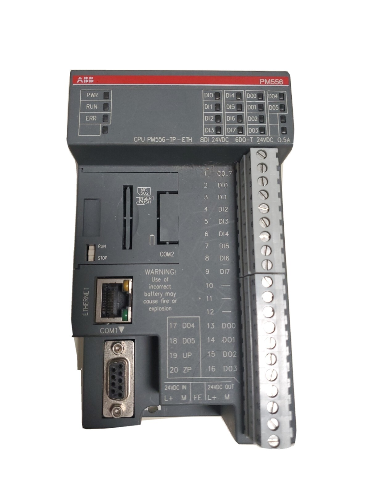 Used ABB PM556-TP-ETH 512KB Central Processing Unit Ethernet Module