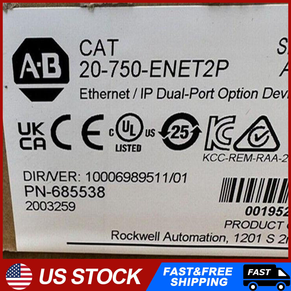 New Sealed AB 20-750-ENET2P Ethernet/IP Dual-port Option Device
