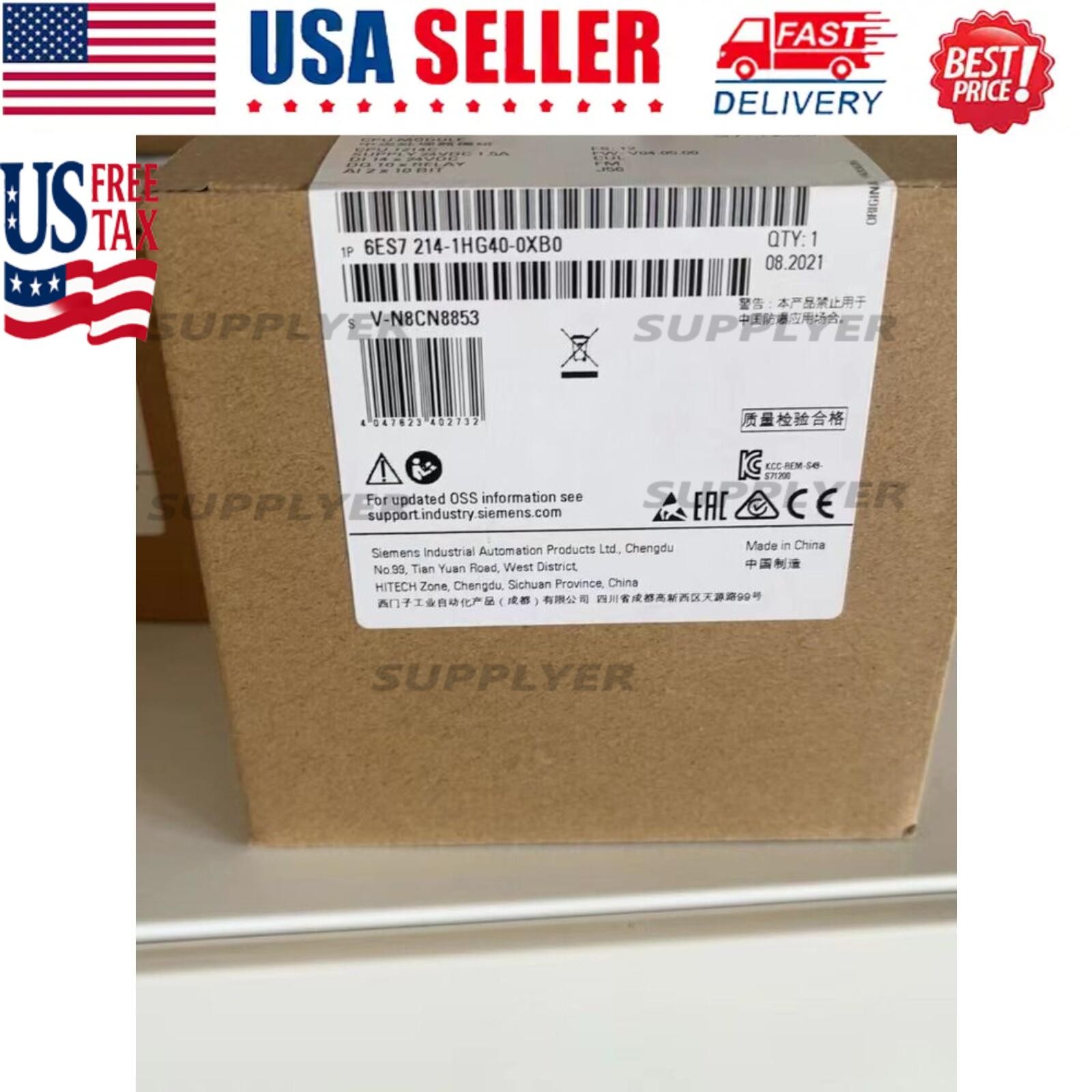 New Siemens 6ES7214-1HG40-0XB0 6ES72141HG400XB0 SIMATIC S7-1200 CPU 1214C