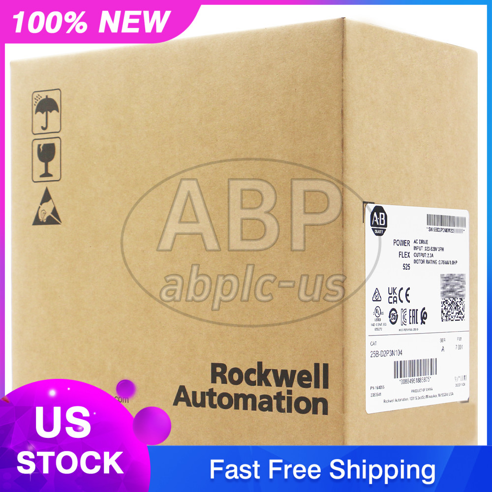 New Allen-Bradley 25B-D2P3N104 PowerFlex 525 0.75kW (1Hp) AC Drive