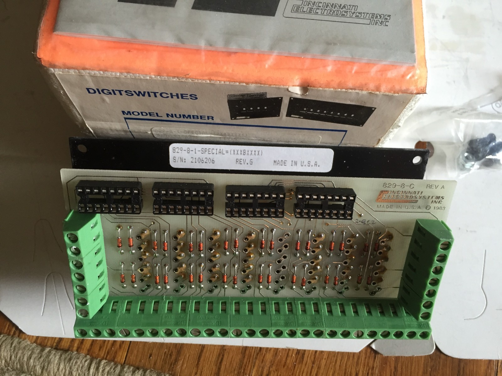 CINCINNATI 829-8-1-SPECIAL,829 ELECTROSYSTEMS THUMBWHEEL 8DIGIT, 829-8-c,FG