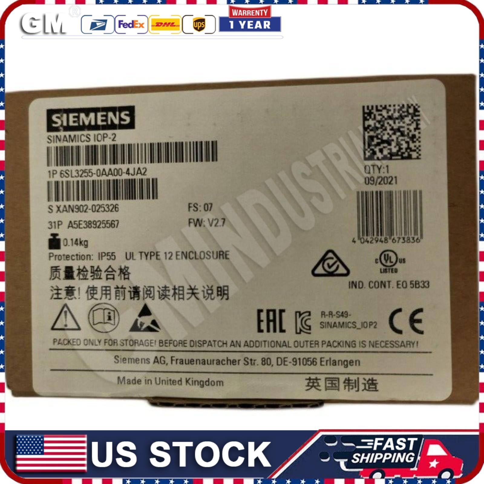 New Siemens 6SL3255-0AA00-4JA2 6SL32550AA004JA2 G Intelligent Operator Panel
